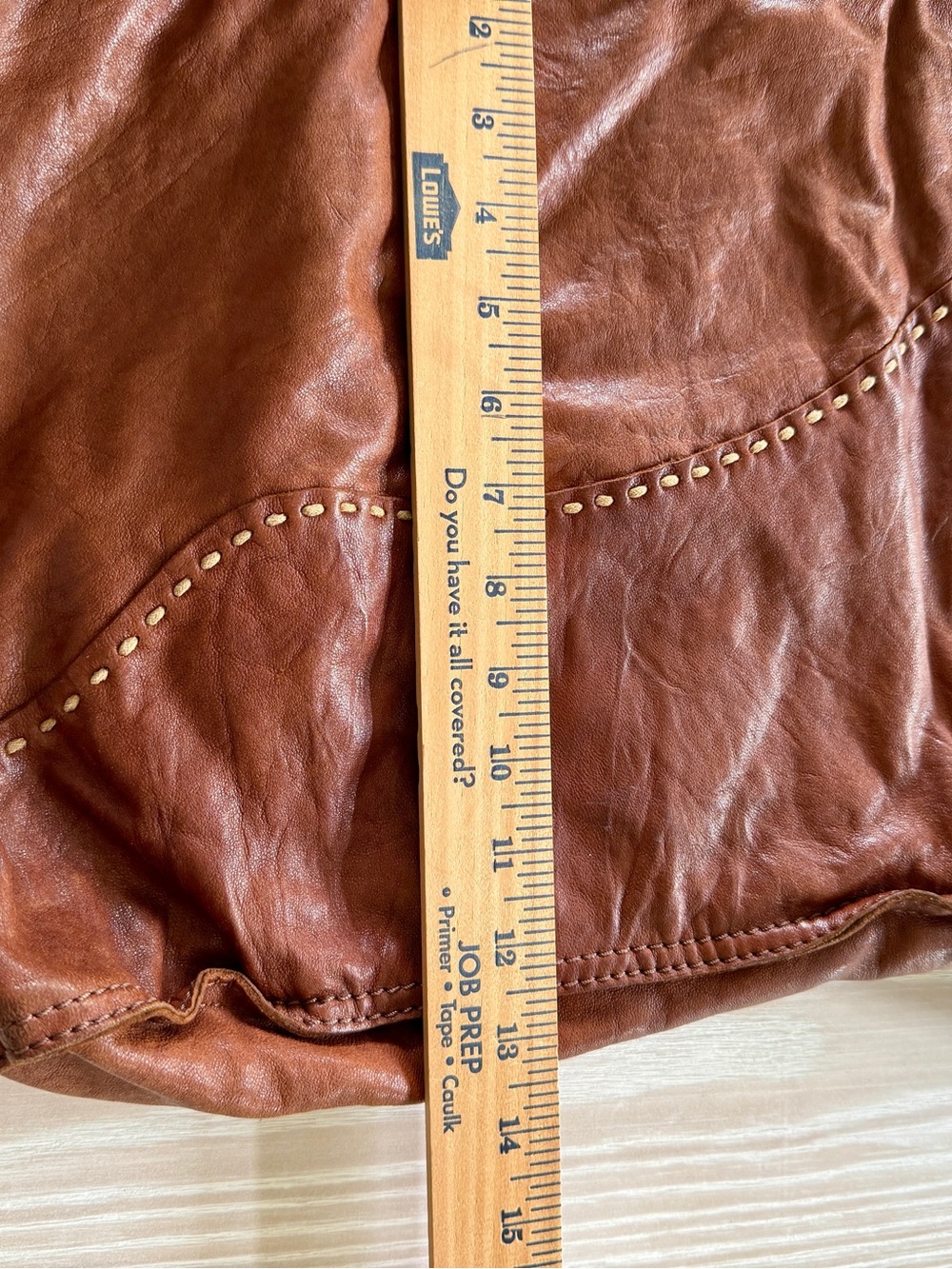 Lucky Brand Abbey Road Brown Leather Crossbody Tote - Distressed Finish - Picture 7 of 14